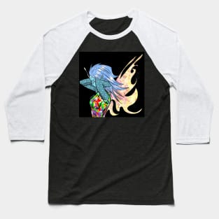 pixie fairy in kurogane black style ecopop art Baseball T-Shirt